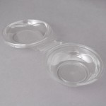 Polar Pak Clear Tamper-Evident, Tamper-Resistant 8 oz. Round Bowl with Lid - 80/Pack