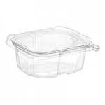 Choice TamperSafe 24 oz. Tamper-Resistant, Tamper-Evident Clear PET Plastic Bowl with Hinged Dome Lid - 150/Case Choice TamperSafe 24 oz. Tamper-Resistant, Tamper-Evident Clear PET Plastic Bowl with Hinged Dome Lid - 150/Case