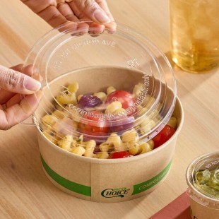EcoChoice 16-32 oz. Round Compostable PLA Take-Out Lid - 300/Case