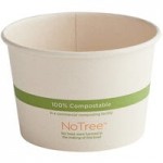 World Centric 42 oz. NoTree Compostable Wide Bio Lined Paper Food Cup - 300/Case