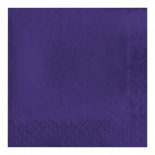Creative Converting 139371135 Purple 2-Ply 1/4 Fold Luncheon Napkin - 600/Case