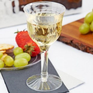 Fineline 2207 Flairware 6 oz. Clear 2-Piece Plastic Wine Goblet - 120/Case Fineline 2207 Flairware 6 oz. Clear 2-Piece Plastic Wine Goblet - 120/Case