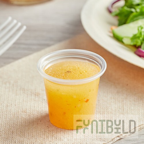 Choice 1.25 oz. Clear Plastic Shot Glass / Souffle Cup / Portion Cup - 100/Pack