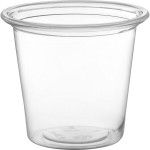 Choice 1.25 oz. Clear Plastic Shot Glass / Souffle Cup / Portion Cup - 100/Pack
