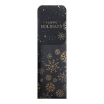 Dinex Black Happy Holidays Paper Cutlery Caddy with Napkin - 600/Case