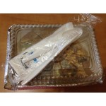 Choice Medium Weight Black Wrapped Polypropylene Plastic Cutlery Set with Napkin and Salt and Pepper Packets - 500/Case