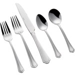 Acopa Sienna 18/0 Stainless Steel Heavy Weight Flatware 5 Piece Set - Sample