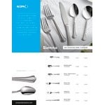 Acopa Sienna 18/0 Stainless Steel Heavy Weight Flatware 5 Piece Set - Sample