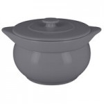 RAK Porcelain Chef's Fusion 5 oz. Stone Gray Porcelain Frying Pan - 12/Case