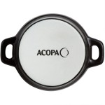 Acopa Keystone 8 oz. Caldera Stoneware Mini Casserole Dish with Lid - 6/Case