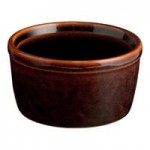 Acopa Keystone 8 oz. Caldera Stoneware Mini Casserole Dish with Lid - 6/Case