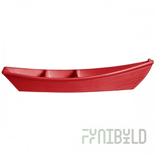 G.E.T. Enterprises BT320CB Bugambilia 3.6 Qt. Classic Textured Finish Cranberry Resin-Coated Aluminum Deep Boat with Dividers