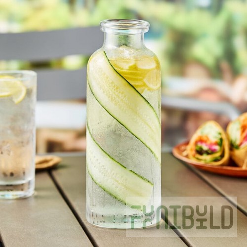 Acopa 40 oz. Clear Glass Water Bottle