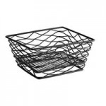 American Metalcraft FRUB18 Oval Black Birdnest Basket - 9