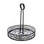 American Metalcraft FRUB18 Oval Black Birdnest Basket - 9