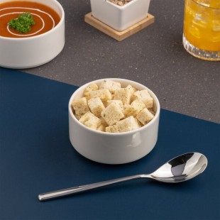 Ariane Prime 5 oz. Warm White Round Porcelain Butter Ramekin - 12/Case Ariane Prime 5 oz. Warm White Round Porcelain Butter Ramekin - 12/Case