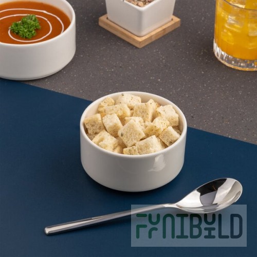Ariane Prime 5 oz. Warm White Round Porcelain Butter Ramekin - 12/Case