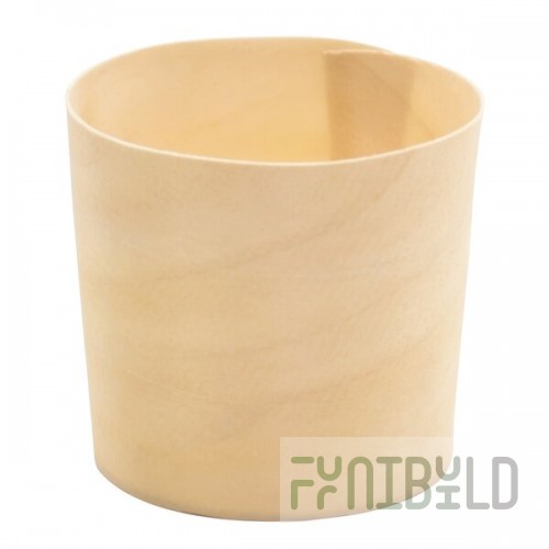 Front of the House Servewise 2.5 oz. Tall Compostable Wood Ramekin - 200/Case