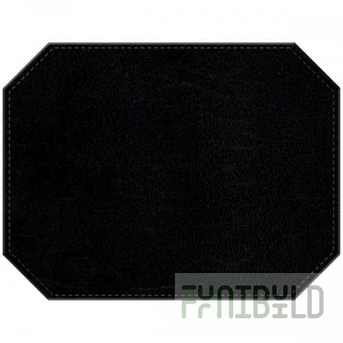 H. Risch, Inc. PLACEMATDXOCT-LTHBLACK Tuxedo Leather 16