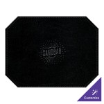 H. Risch, Inc. PLACEMATDXOCT-LTHBLACK Tuxedo Leather 16