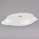 Tuxton BWN-120 12 oz. White Oval China Welsh Rarebit - 12/Case