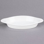 Tuxton BWN-120 12 oz. White Oval China Welsh Rarebit - 12/Case