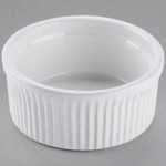 Tuxton BWN-120 12 oz. White Oval China Welsh Rarebit - 12/Case