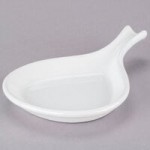 Tuxton BWN-120 12 oz. White Oval China Welsh Rarebit - 12/Case