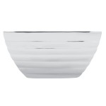 Vollrath 4763450 Double Wall Square Beehive 3.2 Qt. Serving Bowl - Pearl White