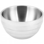 Vollrath 4763450 Double Wall Square Beehive 3.2 Qt. Serving Bowl - Pearl White
