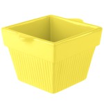 TableCraft CW1460Y 1.5 Qt. Yellow Cast Aluminum Square Condiment Bowl