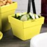 TableCraft CW1460Y 1.5 Qt. Yellow Cast Aluminum Square Condiment Bowl