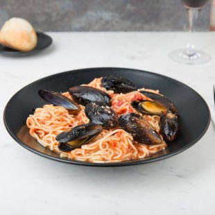 Hall China from Steelite International HL300800AFCA Foundry 48 oz. Black China Options Bowl - 12/Case Hall China from Steelite International HL300800AFCA Foundry 48 oz. Black China Options Bowl - 12/Case