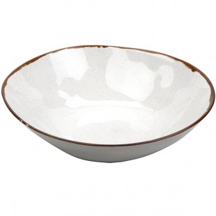 GET B-353-RM Rustic Mill 11 Qt. Glazed Irregular Round Melamine Bowl - 3/Case
