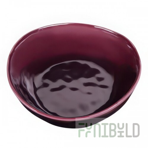 Elite Global Solutions Maya 17 oz. Purple Reactive Glaze Irregular Round Melamine Bowl - 6/Case