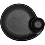 Elite Global Solutions Hermosa 86 oz. Matte Black Embossed Melamine Bowl B383120-B - 6/Case Elite Global Solutions Hermosa 86 oz. Matte Black Embossed Melamine Bowl B383120-B - 6/Case