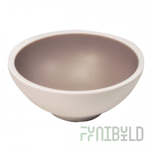 Dalebrook Trafalgar from Global Tableware Collective 28.7 oz. White and Taupe Melamine Bowl - 10/Case