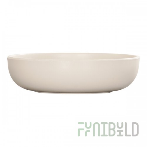 Cal-Mil Oslo 34 oz. Ivory Round Melamine Coupe Bowl - 6/Case