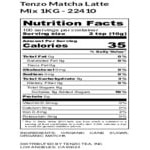 Tenzo Organic Sweetened Matcha Latte Mix 1,000 Gram (35.27 oz.)