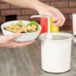 Cambro 1.7 Qt. White Insulated ColdFest Condiment Dispenser Kit with Standard Pump and Cover