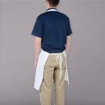Chef Revival White Poly-Cotton Economy Customizable Bib Apron with 1 Pocket - 34