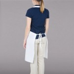 Chef Revival White Poly-Cotton Economy Customizable Bib Apron with 1 Pocket - 34