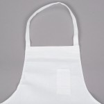 Chef Revival White Poly-Cotton Economy Customizable Bib Apron with 1 Pocket - 34