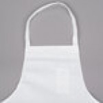 Chef Revival White Poly-Cotton Economy Customizable Bib Apron with 1 Pocket - 34