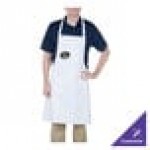 Chef Revival White Poly-Cotton Economy Customizable Bib Apron with 1 Pocket - 34