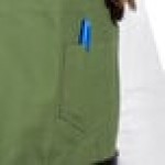 Uncommon Chef 3116 Sea Green Customizable 100% Cotton Canvas Aura Bib Apron with Black Webbing and 3 Pockets - 34