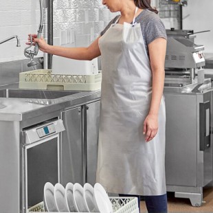 Choice Clear 8 Mil Light Weight Vinyl Dishwasher Apron - 40