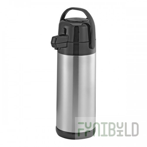 Service Ideas Eco-Air® Slim 3 Liter Stainless Steel Lined Airpot with Push Button SECA30S