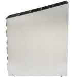 Servend 2741001 CD3A-C Stainless Steel 3-Slot Vertical 12 - 46 oz. Countertop Cup Dispenser Cabinet with Top Condiment Organizer