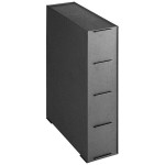KleanTake by ServSense Black Countertop Slim Cup Dispenser Cabinet with 6 Fast-Changing Gaskets - 4 Slot
